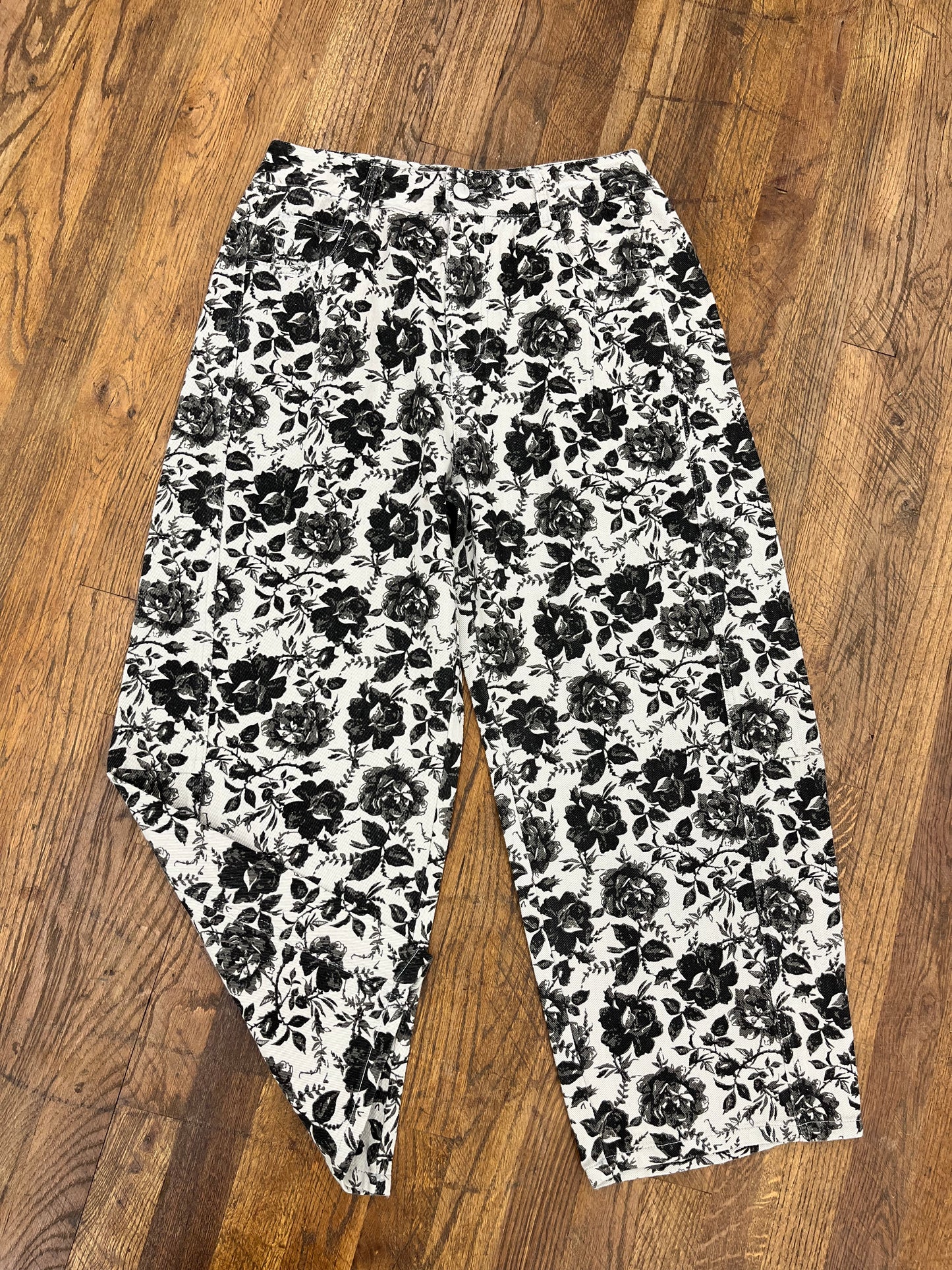 Rose printed twill barrel prints