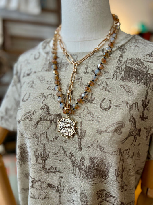 Brown out West Top