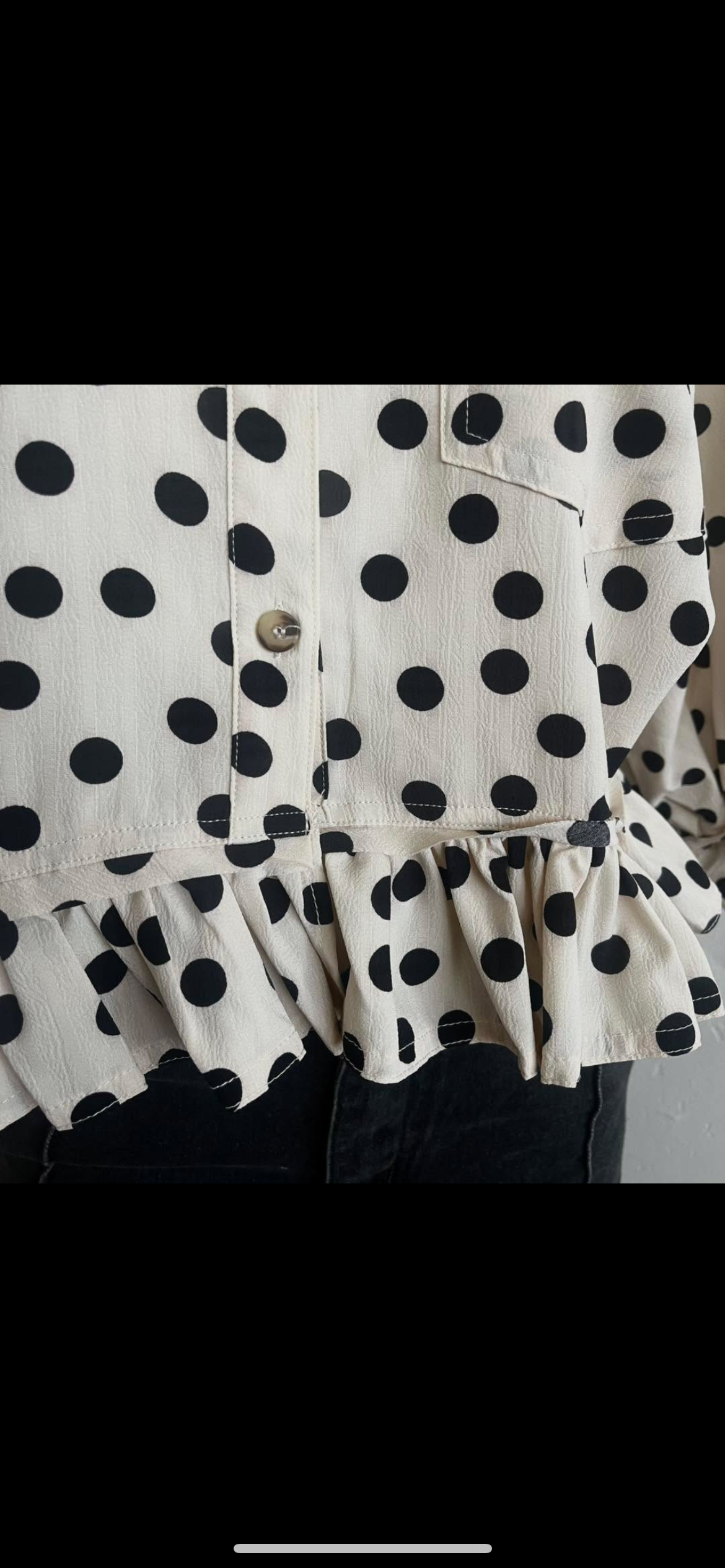 Polkadot peplum Top
