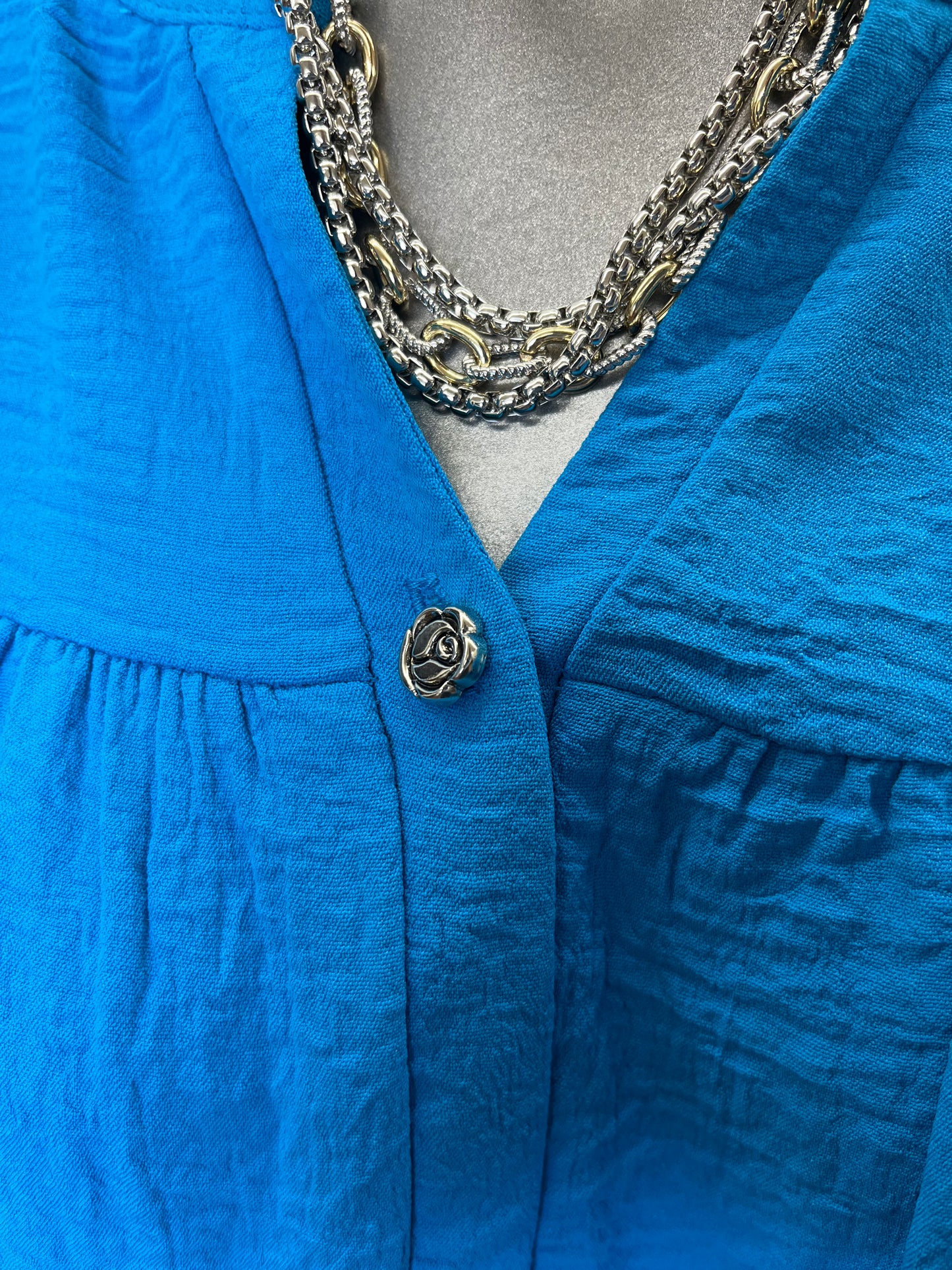 Turquoise  button butterfly