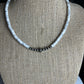Sterling Silver and White Beaded Choker