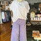 High rise cropped gaucho denim