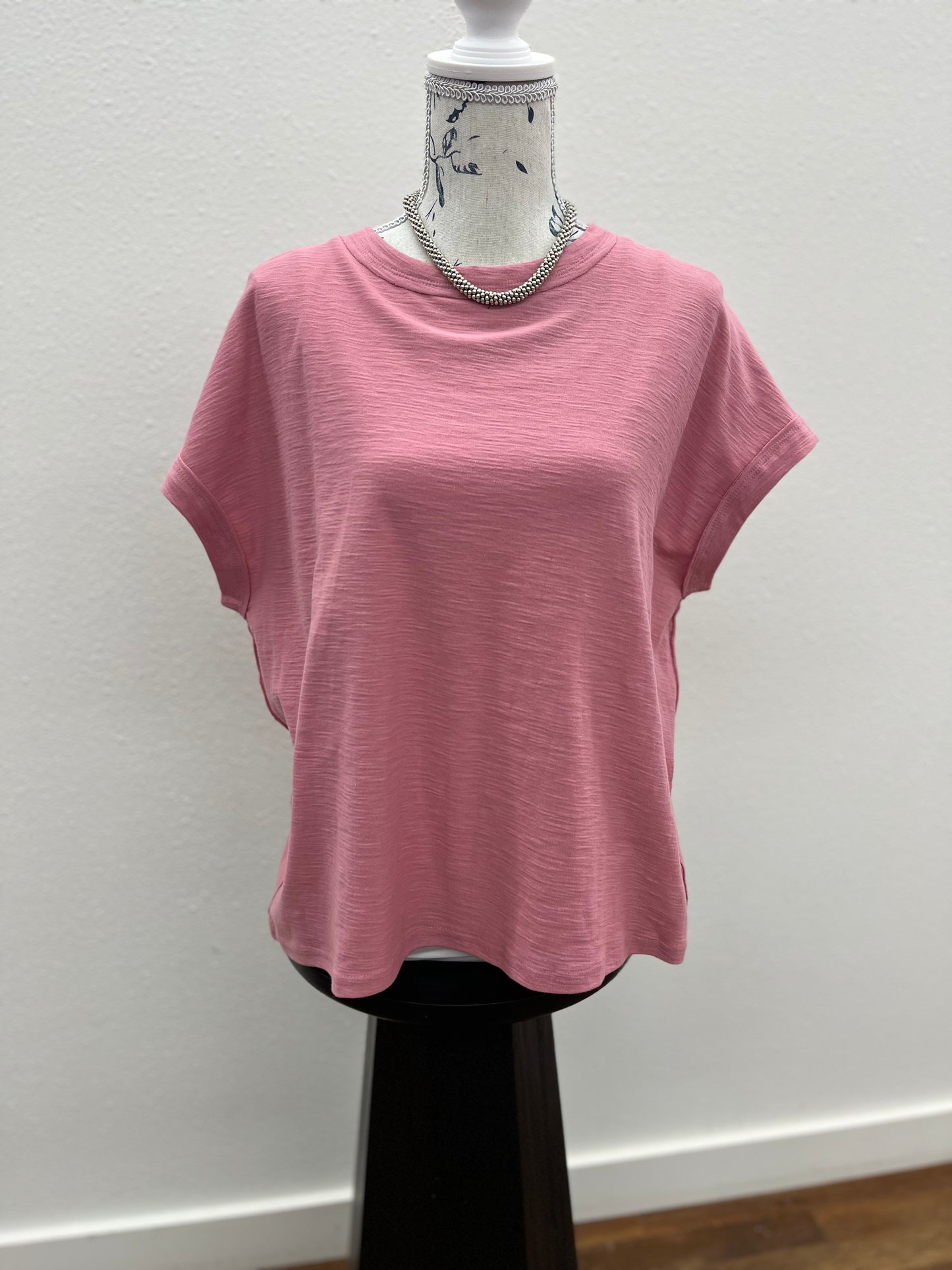 Cotton slub round neck short sleeve tee