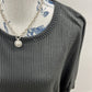 Raised rib bat sleeve top