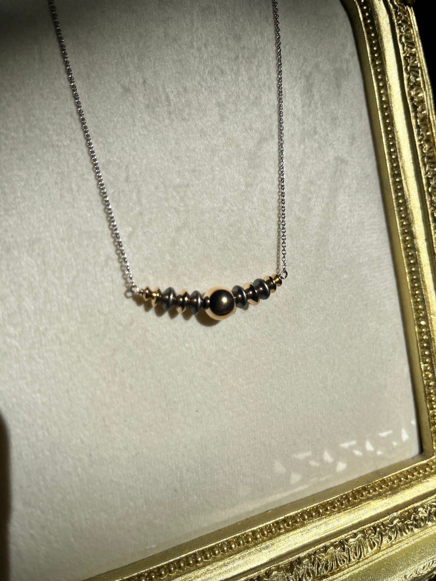 Gold Navajo Pearls Necklace