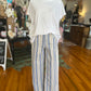 Multi striped wide legged Britches