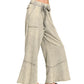 EXPOSED-SEAM FLARE HEM PANTS WITH POCKETS