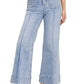 UTILITY POCKET PINTUCKED DENIM PANTS
