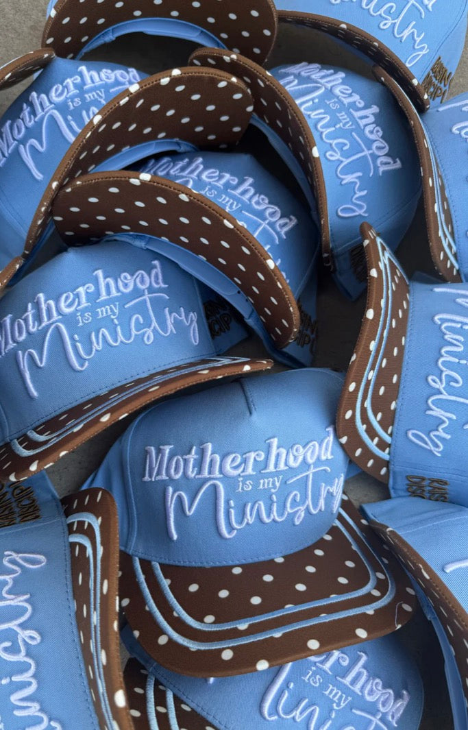 motherhood is my ministry trucker hat