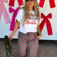 Christmas wide leg, checkered pants