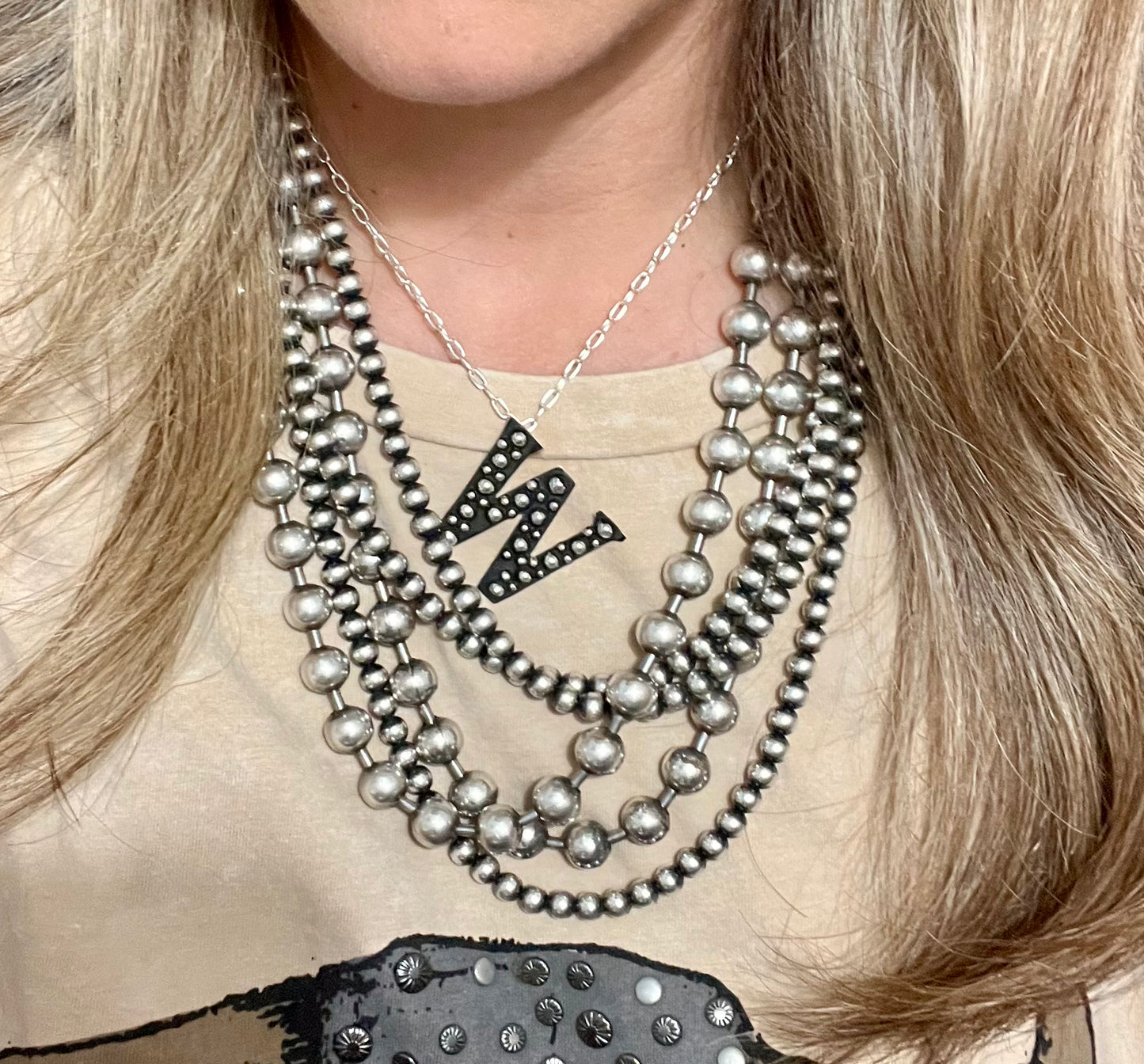 Sterling silver initial necklaces