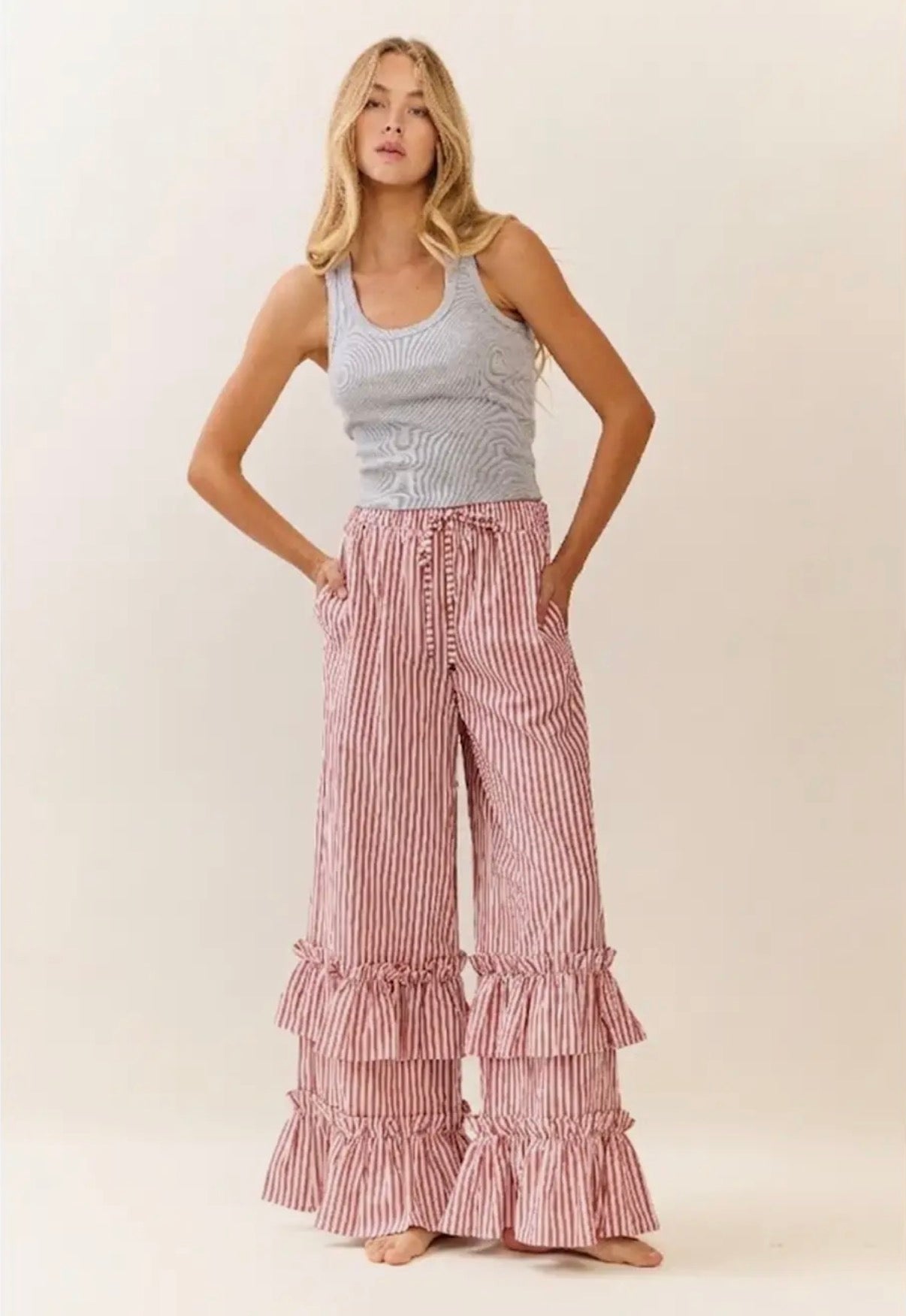 Sunset Stroll Striped Pants