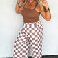 Checkered DRIFT AWAY WIDE LEG JOGGERS