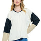 Sweater Colorblock Cable Knit