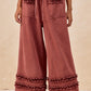 Ruffled washed burgundy Britches