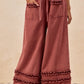 Ruffled washed burgundy Britches