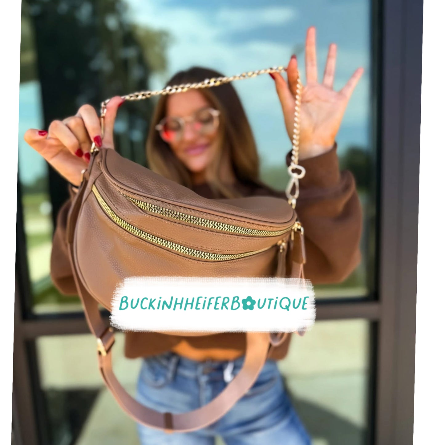 Double Zipper Crossbody Bag