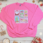 Pink Santa stamps sweatshirt .
