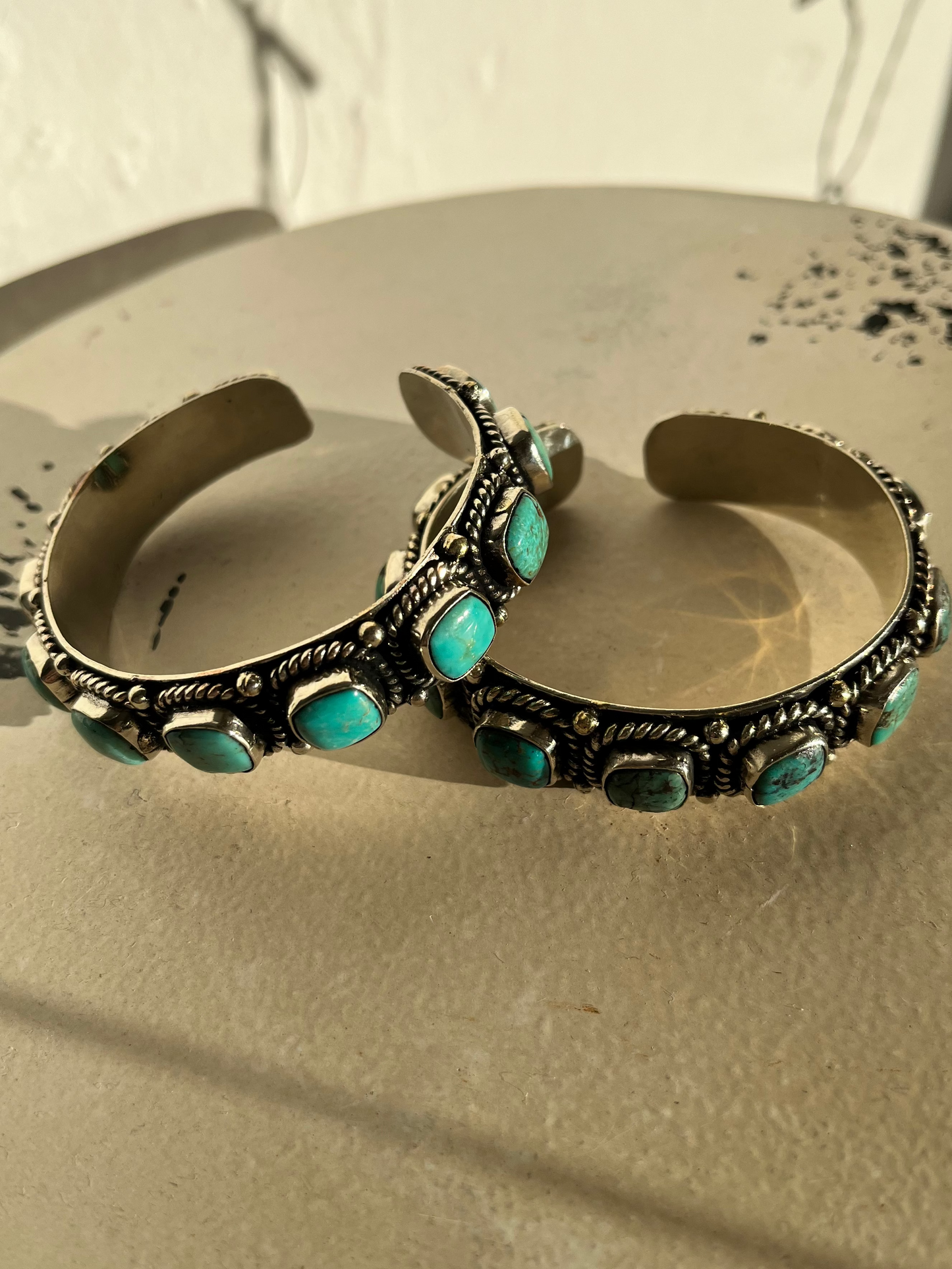 Tibetan turquoise cuffs