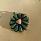 Turquoise and pink heart pendant