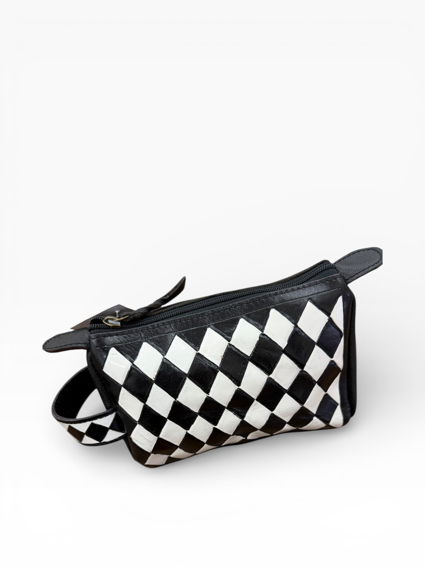 Checkered leather Toiletry