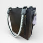 Checkered leather cross body