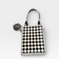Checkered leather cross body