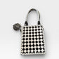 Checkered leather cross body