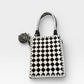 Checkered leather cross body