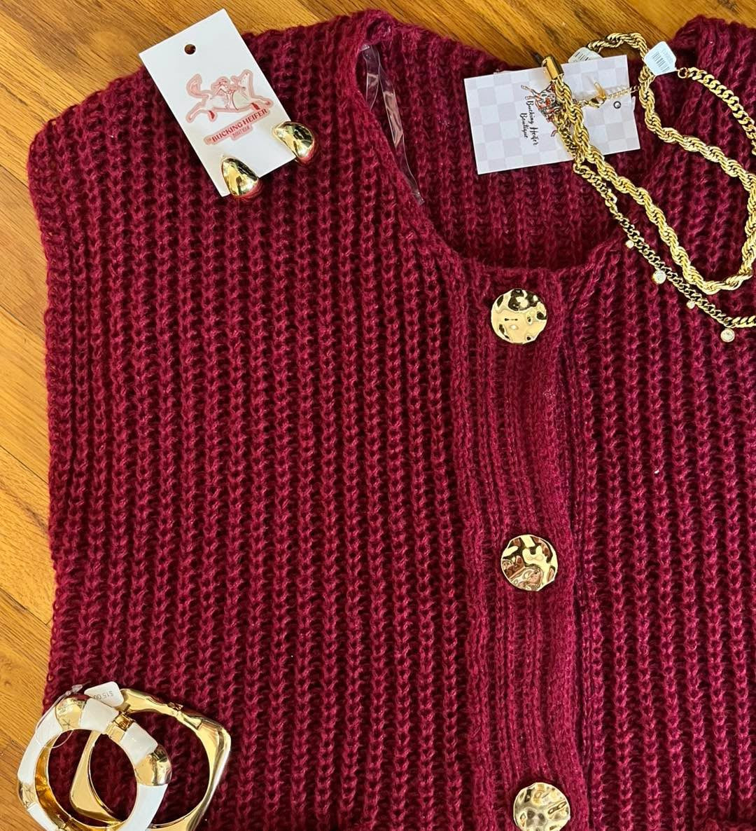 4 button sweater vest