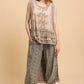 Sleeveless Tiered Ruffle High Low Lace Top