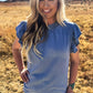 BABYDOLL TOP DENIM