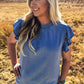 BABYDOLL TOP DENIM