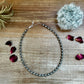14 in Sterling Silver Choker Necklace 6&3 MM beads