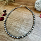 14 in Sterling Silver Choker Necklace 6&3 MM beads