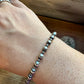 3 mm & 6 mm Sterling Silver Pearls bracelet