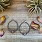 Mohave and Sterling Silver Small Hoops