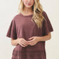 Delicate lace trimmed hem blouse