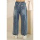 HEART EMBROIDERED BOYFRIEND JEANS
