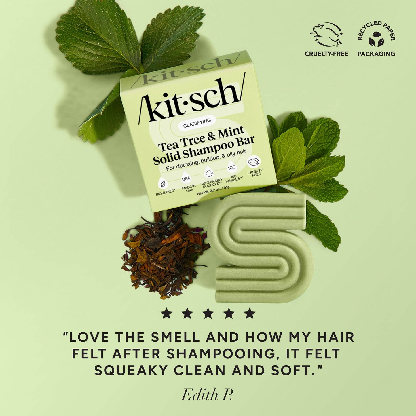 Tea Tree & Mint Clarifying Shampoo & Conditioner Bar Combo