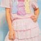 Pink Gingham Ruffle Skirt with Shorts