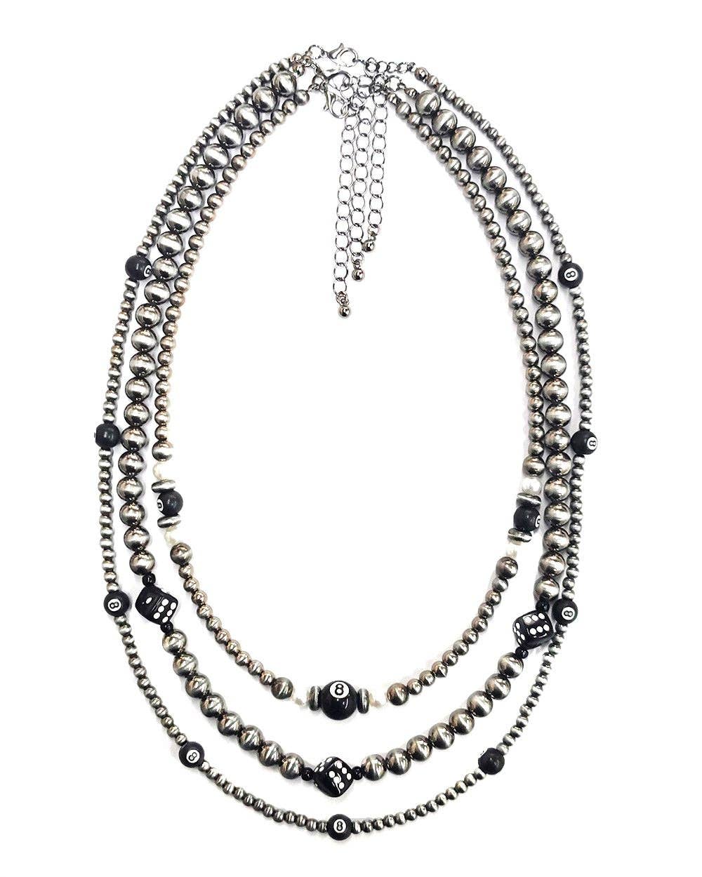 Western Navajo Pearl Multi Layered Necklace