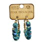 Iridescent acrylic bead hoop earring - LC