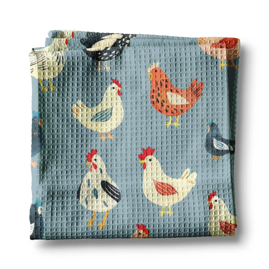 Blue Chicken Homestead Kitchen Towel