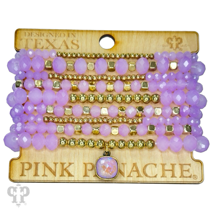 Beaded bracelet stack set