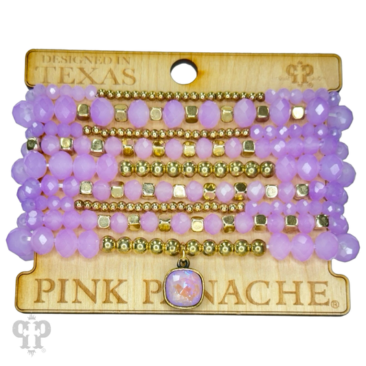 Beaded bracelet stack set