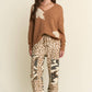 LEOPARD & CAMOUFLAGE  PRINT PANTS