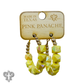 Iridescent acrylic bead hoop earring - LC