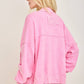 Mineral Washed Ribbed detail Midi Open Terry Cardigan