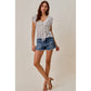DENIM SHORT SIDE SEAM BRAIDS